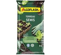 Algoflash Terreau Semis, Bouturage et Repiquage, utilisable en agriculture biologique, 6 L, marron