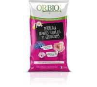 Terreau fleurs - ORBIO - 40 L - Favorise floraison - Substrat enrichi