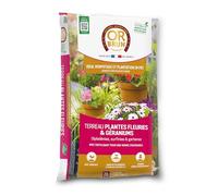 Terreau Plantes Fleuries et Géraniums Or Brun 20 L : un support de culture complet