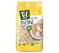 TERRES ET CÉRÉALES - Flocons dAvoine Bio 1Kg - Aliment Sain et Naturel pour un Régime Équilibré - 1000g - Lot De 3