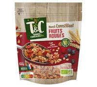 TERRES ET CEREALES Muesli Bio aux Fruits Rouges 500g, croustillant et riche en saveurs naturelles- Lot De 3