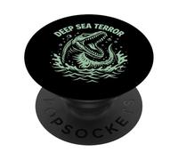 Terreur des Mers Profondes Mosasaurus Monstre Marin préhistorique PopSockets PopGrip Adhésif