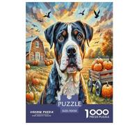 Terrier américain de Staffordshire 1000 Pièces Chien Animal Puzzle Défi Jouet Jeu Impossible Décoration D'intérieur pour Adulte Art Mural Cadeau 70x50cm/1000pcs