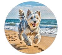 Terrier américain de Staffordshire Circulaire Puzzle Convient pour Adultes Et Enfants 1000 Pièces, Fun Défiant Unique Toy (67.5x67.5cm)