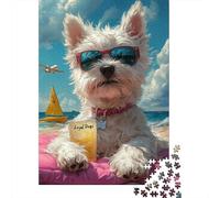 Terrier Blanc des Highlands de l'Ouest 1000 Pièces Puzzle Série Pleine De Couleurs Puzzle Adulte Impossible Jeux Pièces Parfaitement Assorties The Art of Colour 1000pcs (75x50cm)