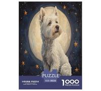 Terrier Blanc des Highlands de l'Ouest Puzzle 1000 Pièces Cadeau Unique Jeu Éduchatif Challenge Toy À De Qualité Supérieure Peinture Art pour Adultes Et Enfants À Partir De 14 Ans 38x26cm/1000pcs