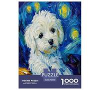 Terrier Blanc des Highlands de l'Ouest Puzzle 1000 Pieces Cadeau Unique Jeu Éduchatif Défi Jouet À De Qualité Supérieure Peinture Art pour Adultes Et Enfants À Partir De 14 Ans 70x50cm/1000pcs