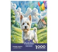 Terrier Blanc des Highlands de l'Ouest Puzzle 1000 Pièces Educa Jouet en Bois Cadeau Unique De l'art De La Décoration Jeu Éducatif Challenge Toy Adultes Et Enfants À Partir De 14 Ans 70x50cm/1000pcs