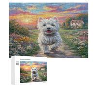 Terrier Blanc des Highlands de l'Ouest Puzzles 300 Pièces Educa Difficile Pets Animaux Mignons Challenge Artistique pour Adultes Et Enfants Relaxation & Art Décoration Intérieure Famille 300 PCS