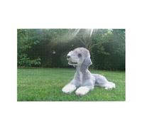 Terrier de Bedlington, Chiens drôles, Chiens à Fourrure, Animaux de Compagnie, Puzzle de 1000 pièces en Bois, Jeu Familial, décoration Murale pour Adultes et Adolescents