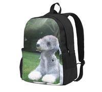 Terrier de Bedlington, chiens drôles, chiens à fourrure, animaux de compagnie,Sac à dos à poches, sac à dos décontracté, sac d'école résistant à l'eau pour les voyages, la randonnée ou le camping