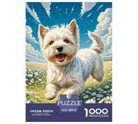 Terrier de Bedlington Puzzles 1000 Pièces pour Adultes Et Enfants Premium Quality Difficile Et Stimulant Activité Familiale Parfaite Jeu Relaxant 52x38cm/1000pcs