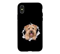 Terrier de blé à revêtement Doux et Amusant Qui Regarde Une Maman Coque pour iPhone X/XS