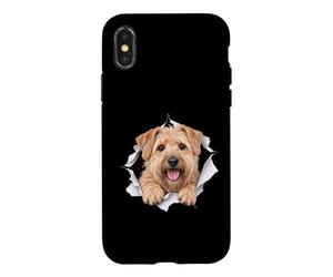 Terrier de blé à revêtement Doux et Amusant Qui Regarde Une Maman Coque pour iPhone X/XS