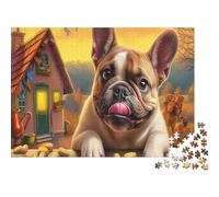 Terrier de Boston 1000 Pièce S Puzzle Classique pour Adultes Enfants Difficile Décompression Décoration Murale 38x26cm/1000pcs