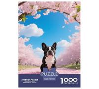 Terrier de Boston 1000 Pieces Puzzle pour AdultesJeu The Art of Colour Décorations Familiales Cadeau Jeu Difficile pour Les 70x50cm/1000pcs