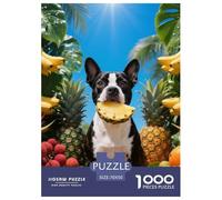 Terrier de Boston 1000 Pieces Puzzle pour AdultesJeu The Art of Colour Puzzle en Papier pour La Décoration Intérieure Œuvre Artistique À Assembler Jouets Défi 70x50cm/1000pcs