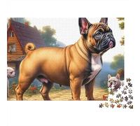 Terrier de Boston Puzzle 1000 Pièces Energetic Tuxedo-Patterned Lively Terrier de Bostons Puzzle en Carton Écologique Et Précis, Jeu Relaxant Et Stimulant pour Adultes Et Famille 70x50cm/1000pcs