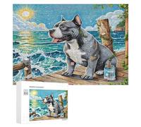 Terrier de Boston Puzzle 300 Pièces Educa Qualité Supérieure Animaux Sauvages Chiens Jeu Éducatif 3D pour Adultes Et Enfants Décoration Intérieure Cadeau Unique Famille 300 PCS