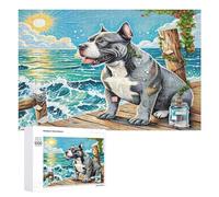 Terrier de Boston Puzzles 1000 Pièces Educa Artistique Animaux Sauvages Chiens Décoration Intérieure pour Adultes Et Enfants Assemblage Amusant Relaxation Challenge 1000 PCS