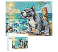 Terrier de Boston Puzzles 500 Pièces Educa Famille Animaux Sauvages Chiens Challenge 3D Qualité Supérieure Relaxation & Art Décoration Intérieure Assemblage Amusant 500 PCS