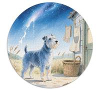 Terrier de Lakeland 1000 Pièce Jigsaw Puzzles Jeux Éducatifs Créatif Chien de Compagnie Puzzle Rond Défi Couleur pour Cadeaux De Voyage, Présent 1000pcs (67.5x67.5cm)