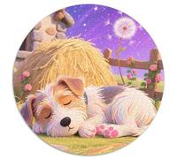 Terrier de Lakeland 1000 Pièce Jigsaw Puzzles Jeux Éducatifs Soulageur De Stress Chien de Compagnie Puzzles Ronds Belle Décoration Puzzle pour Cadeaux De Voyage, Présent 1000pcs (67.5x67.5cm)
