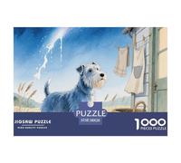 Terrier de Lakeland 1000 Pièce Puzzle Jeu Éduchatif Créatif Chien de Compagnie Jigsaw Puzzle Jeu De Défi Unique pour Cadeaux De Voyage, Présent 38x26cm/1000pcs