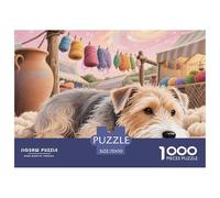 Terrier de Lakeland 1000 Pièce Puzzle Jeu Éduchatif Créatif Chien de Compagnie Jigsaw Puzzles Jeu De Défi Unique pour Cadeaux De Voyage, Présent 70x50cm/1000pcs