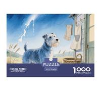 Terrier de Lakeland 1000 Pièce Puzzle Jeu Éduchatif Créatif Chien de Compagnie Jigsaw Puzzles Jeu De Défi Unique pour Cadeaux De Voyage, Présent 70x50cm/1000pcs