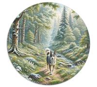 Terrier de Norwich 1000 Pièce Jigsaw Puzzles Jeux Éducatifs Soulageur De Stress Chien de Compagnie Jigsaw Circulaire Défi Couleur pour Adultes Et Enfants 1000pcs (67.5x67.5cm)