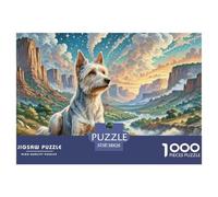 Terrier de Soie Australien Puzzle 1000 Pièces Volumineuses Qualité Supérieure, Unicité, Jeu De Puzzle Difficile, Adapté Aux Hommes/Femmes, Adultes Et Personnes De Plus De 14 Ans 38x26cm/1000pcs