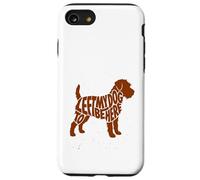 Terrier Dog Art Phrase Retro Distressed Silhouette Vintage Coque pour iPhone SE (2020) / 7/8