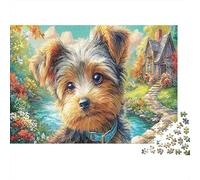Terrier du Yorkshire 1000 Pc Puzzle De Bricolage 12 Ans+ Jeu De Famille Amusant Stimulant Belle Décoration Murale Idée Cadeau 70x50cm/1000pcs