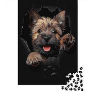 Terrier du Yorkshire 1000 Pièce Carton Robuste Puzzle Classique pour Adultes Enfants Impossible Difficile Défiant Décompression Et Décoration Murale Idée Cadeau 52x38cm/1000pcs