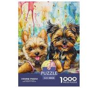 Terrier du Yorkshire 1000 Pieces Animation Puzzle en Papier Qualité Supérieure De l'art De La DécoRation Moderne Adultes Enfants 38x26cm/1000pcs