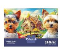 Terrier du Yorkshire 1000 Pièces Chemises Yorkie Puzzle Adulte Impression HD Anti-Stress Détente pour Adolescents 14+ pour Collectionner sans Défaut 52x38cm/1000pcs