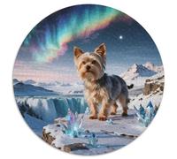 Terrier du Yorkshire 1000 Pièces Puzzle Rond Classiques Mignon Pets Jeu D'Intelligence Cadeau Unique pour Adultes Enfants 1000pcs (67.5x67.5cm)