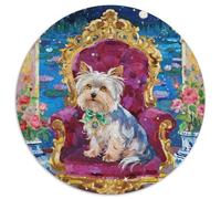 Terrier du Yorkshire 1000 Pièces Puzzle Rond Jeu Mignon Pet Chien Familial Pression Réduite Cadeau Unique pour Adultes Et Enfants 1000pcs (67.5x67.5cm)