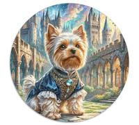 Terrier du Yorkshire Puzzle Rond 1000 Pièces Enfants Décompression Impossible Pression Réduite Familial Cadeau Décoration' Bricolage Classiques 1000pcs (67.5x67.5cm)