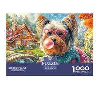 Terrier du Yorkshire Puzzles 1000 Pièces Adultes Et Enfants Classiques Cadeau Jeu De Créatif Jouets De Jeu Stimulants 52x38cm/1000pcs