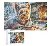 Terrier du Yorkshire Puzzles 1000 Pièces Educa Artistique Pet Mignon Décoration Intérieure pour Adultes Et Enfants Assemblage Amusant Relaxation Challenge 1000 PCS