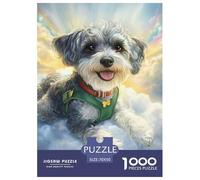 Terrier du Yorkshire Puzzles De 1000 Pièces pour Adultes Classiques Jeu Éduchatif Défi Jouet, Idée Cadeau 70x50cm/1000pcs
