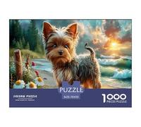 Terrier du YorkshirePuzzle 1000 Pièces Educa Jouet en Bois Cadeau Unique De l'art De La Décoration Plage côtière Jeu Éducatif Challenge Toy Adultes & Enfants des 14 Ans 70x50cm/1000pcs