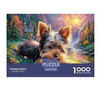 Terrier du YorkshirePuzzle 1000 Pièces Educa Jouet en Bois Divertissement Créatif De l'art De La Décoration Montagne Stream Jeu Éducatif Challenge Toy Adultes & Enfants des 14 Ans 70x50cm/1000pcs