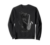 Terrier écossais jouant du saxophone jazz pour amoureux des chiens Sweatshirt