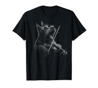 Terrier écossais jouant du violon violoniste amoureux des chiens T-Shirt