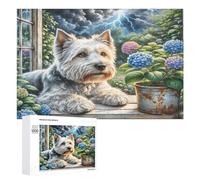 Terrier écossais Puzzle 1000 Pièces Challenge Relaxant Pet Mignon Animals Jouet Éducatif 3D pour Adultes Et Enfants Décoration Artistique Cadeau De Fête Famille 1000 PCS