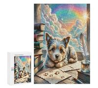 Terrier écossais Puzzle 300 Pièces Relaxant 3D Pet Mignon Animals Divertissement pour Adultes Et Enfants Challenge 3D Décoration Moderne Cadeau De Famille 300 PCS