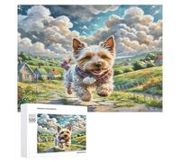 Terrier écossais Puzzle 500 Pièces Challenge Relaxant Pet Mignon Animals Jouet Éducatif 3D pour Adultes Et Enfants Décoration Artistique Cadeau De Fête Famille 500 PCS